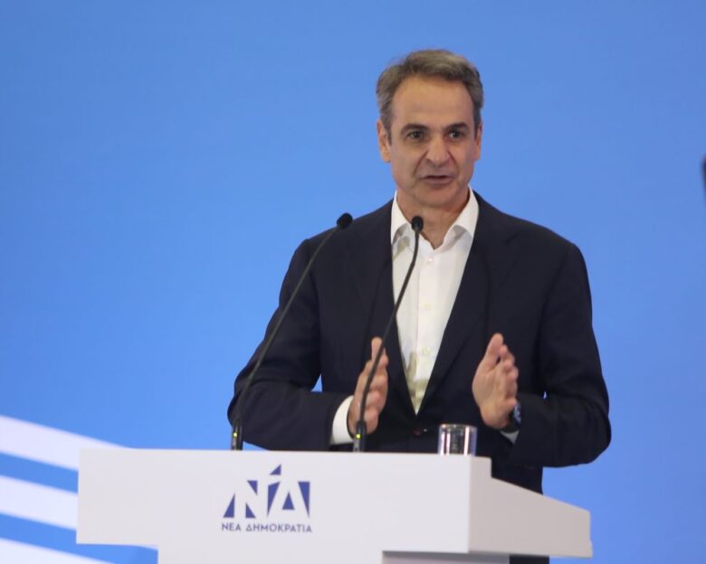 Ο Κυριάκος Μητσοτάκης στο προσυνέδριο της ΝΔ στη Θεσσαλονίκη