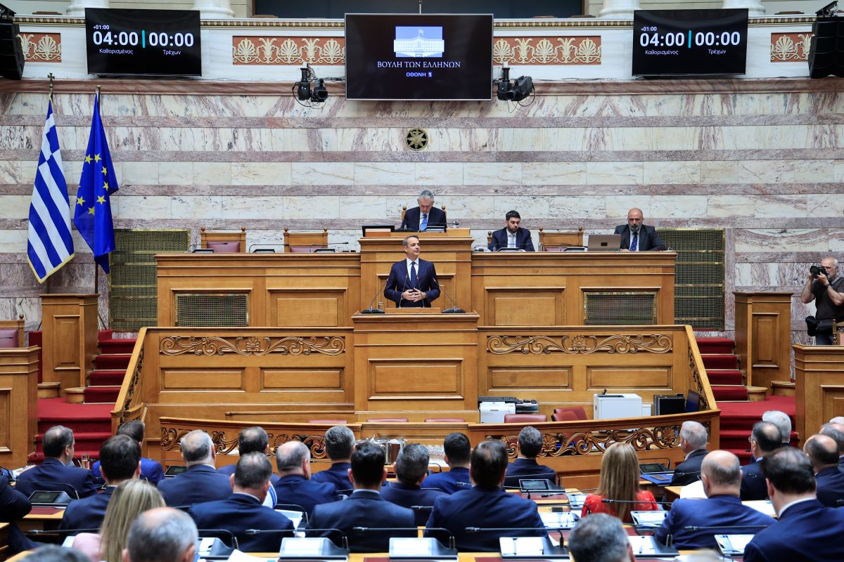 Ο Κυριάκος Μητσοτάκης στην ΚΟ της ΝΔ