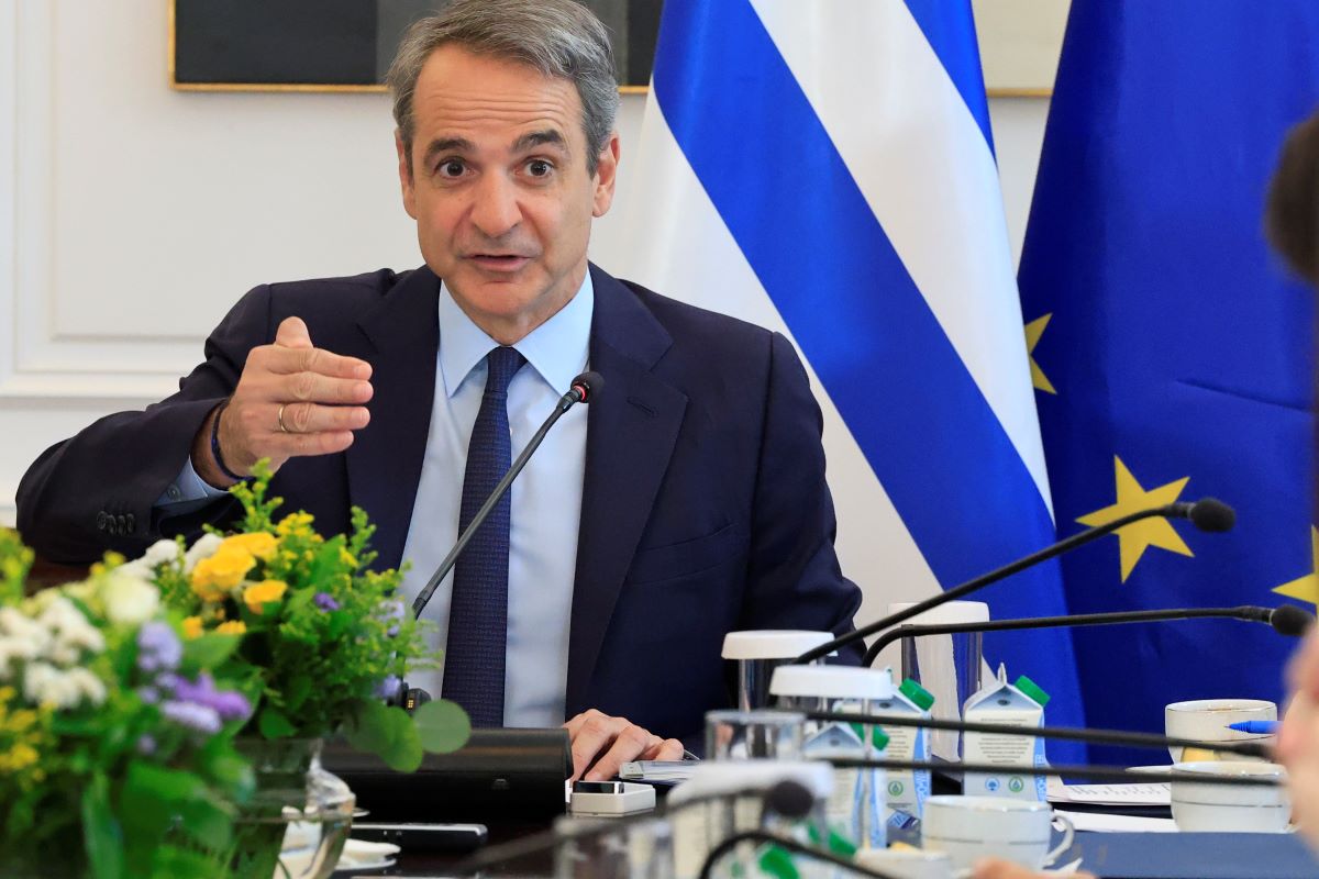 Ο Κυριάκος Μητσοτάκης στο υπουργικό συμβούλιο