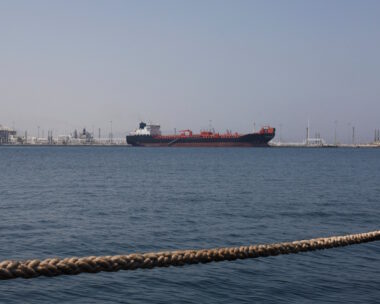 FILE PHOTO: Oil/Chemical Tanker "Bald Man" at the Port of Fujairah, as the U.S.-Israel conflict with Iran limits marine traffic in the Strait of Hormuz, in Fujairah, United Arab Emirates, May 6, 2026.