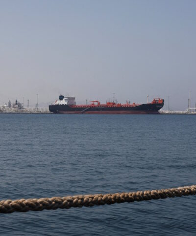 FILE PHOTO: Oil/Chemical Tanker "Bald Man" at the Port of Fujairah, as the U.S.-Israel conflict with Iran limits marine traffic in the Strait of Hormuz, in Fujairah, United Arab Emirates, May 6, 2026.