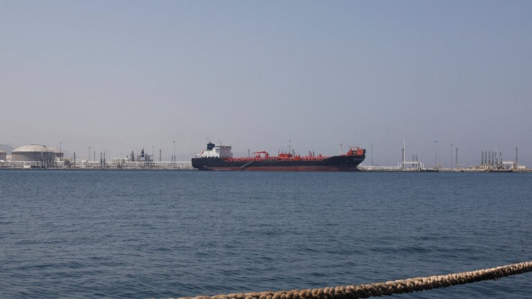 FILE PHOTO: Oil/Chemical Tanker "Bald Man" at the Port of Fujairah, as the U.S.-Israel conflict with Iran limits marine traffic in the Strait of Hormuz, in Fujairah, United Arab Emirates, May 6, 2026.