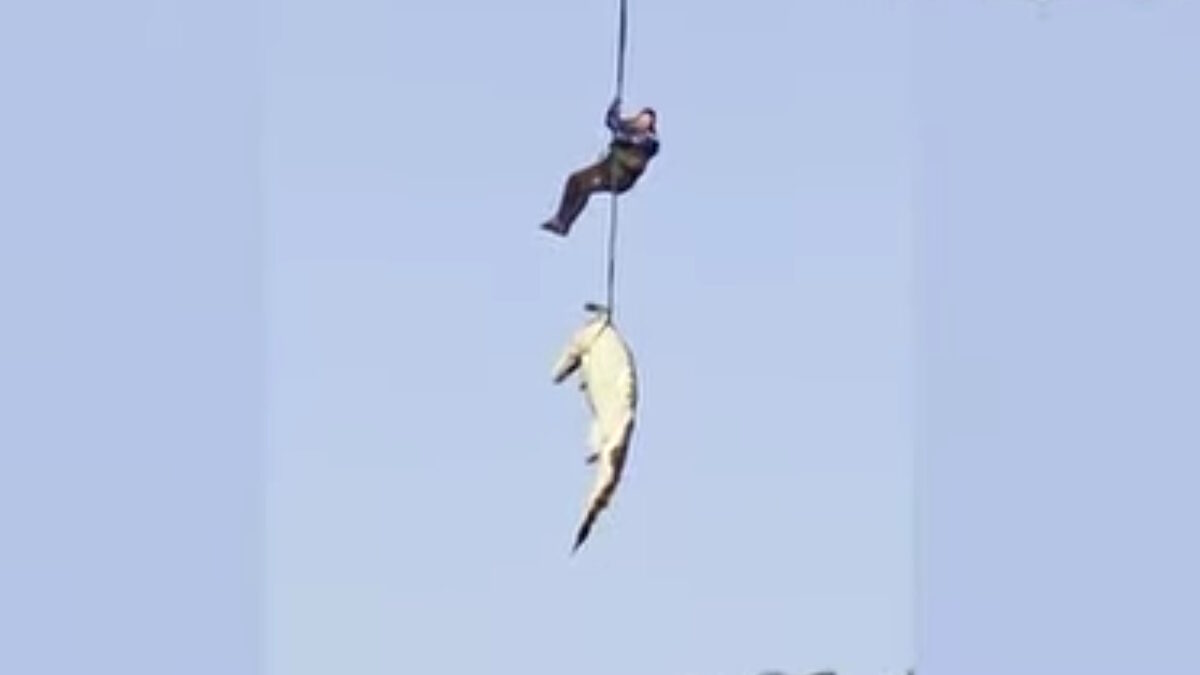 Εναέρια επιχείρηση ανάκτησης σορού άνδρα που τον κατασπάραξε κροκόδειλος σε ποτάμι της Νοτίου Αφρικής