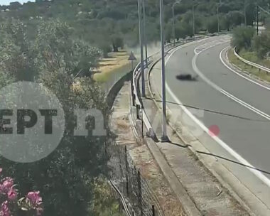 Η στιγμή του θανατηφόρου τροχαίο στη Λέσβο