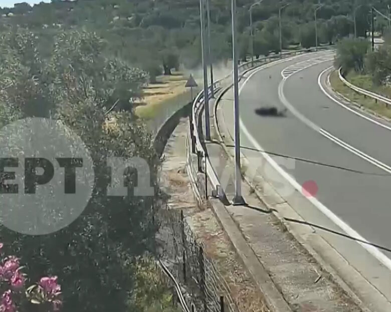 Η στιγμή του θανατηφόρου τροχαίο στη Λέσβο