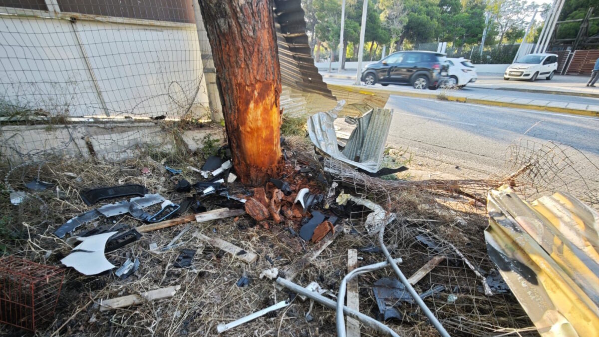 Το σημείο που κατέληξε το αυτοκίνητο