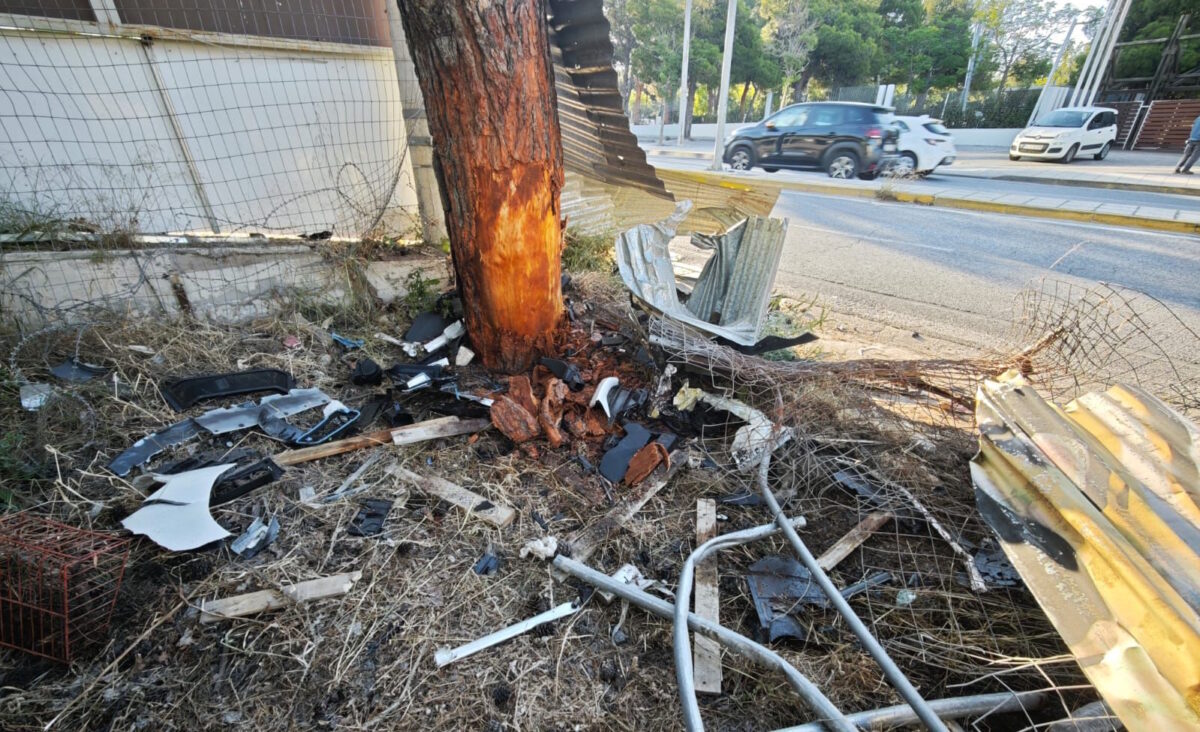 Το σημείο που κατέληξε το αυτοκίνητο