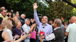 Εκδήλωση για την Κυβερνώσα Αριστερά της Νέας Εποχής στο Χαλάνδρι, παρουσία Τσίπρα (Πηγή φωτογραφίας: ΓΙΑΝΝΗΣ ΠΑΝΑΓΟΠΟΥΛΟΣ