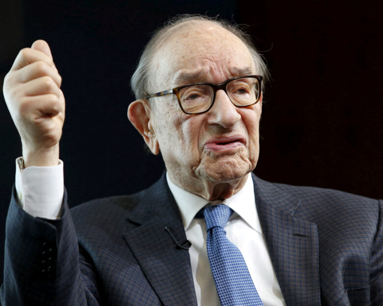 FILE PHOTO: Former Federal Reserve Chair Alan Greenspan speaks at a Brookings Institution forum on "Achieving Strong Economic Growth" in Washington April 8, 2015