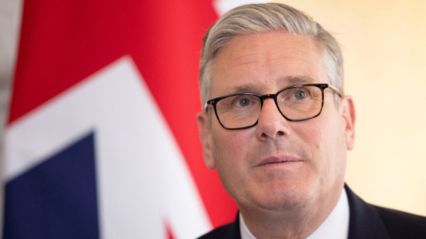 Britain's Prime Minister Keir Starmer reacts during a meeting with Barbados' Prime Minister Mia Mottley (not pictured) at 10 Downing Street in London, Britain, June 25, 2026. BROOK MITCHELL