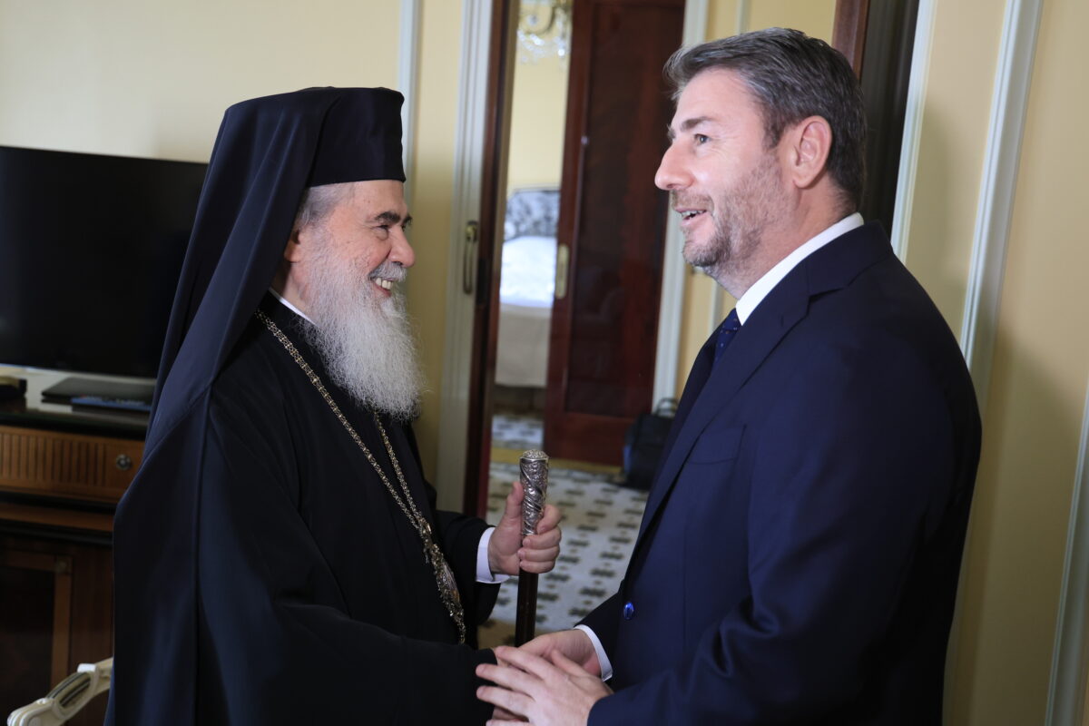 Συνάντηση Νίκου Ανδρουλάκη με Πατριάρχη Ιεροσολύμων: «Είμαστ