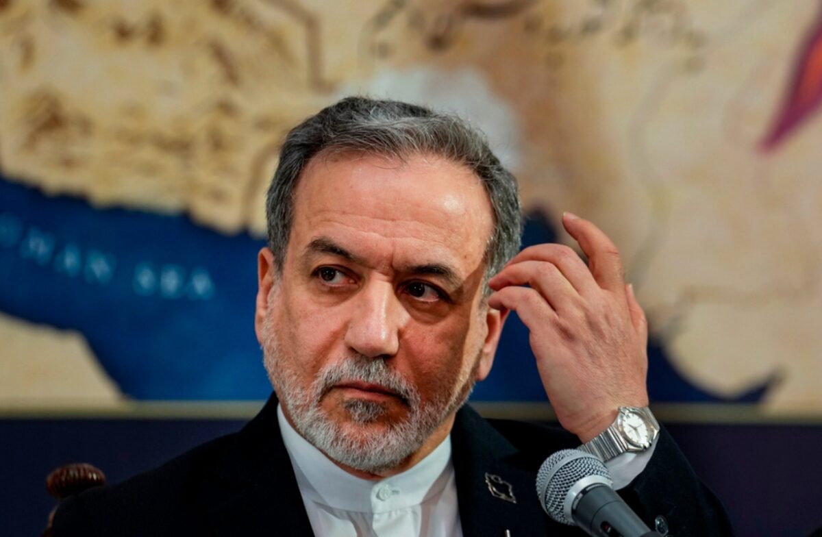 New Delhi: Iranian Foreign Minister Abbas Araghchi addresses a press conference during his visit to India, in New Delhi, Friday, May 15, 2026.