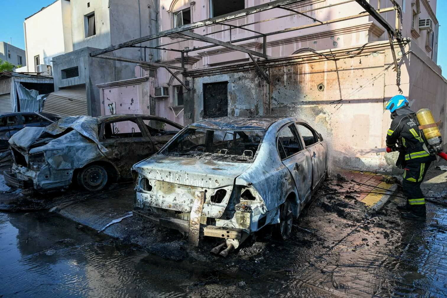 Κατεστραμμένα αυτοκίνητα στο Μπαχρέιν