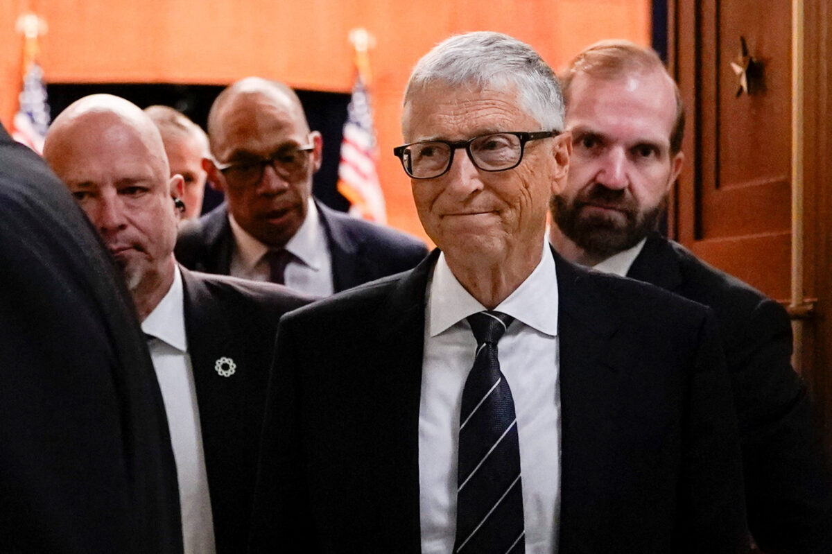 Bill Gates departs following a closed door interview before the House Oversight Committee investigating late financier and sex offender Jeffrey Epstein, on Capitol Hill in Washington, D.C., U.S., June 10, 2026. REUTERS/Elizabeth Frantz