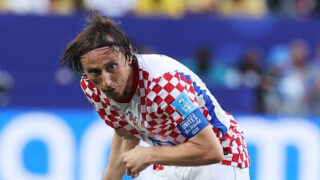 Ο αρχηγός της «Χρβάτσκα», Luka Modric σε ένα χαρακτηριστικό στιγμιότυπο από τον αγώνα απέναντι στην Γκάνα