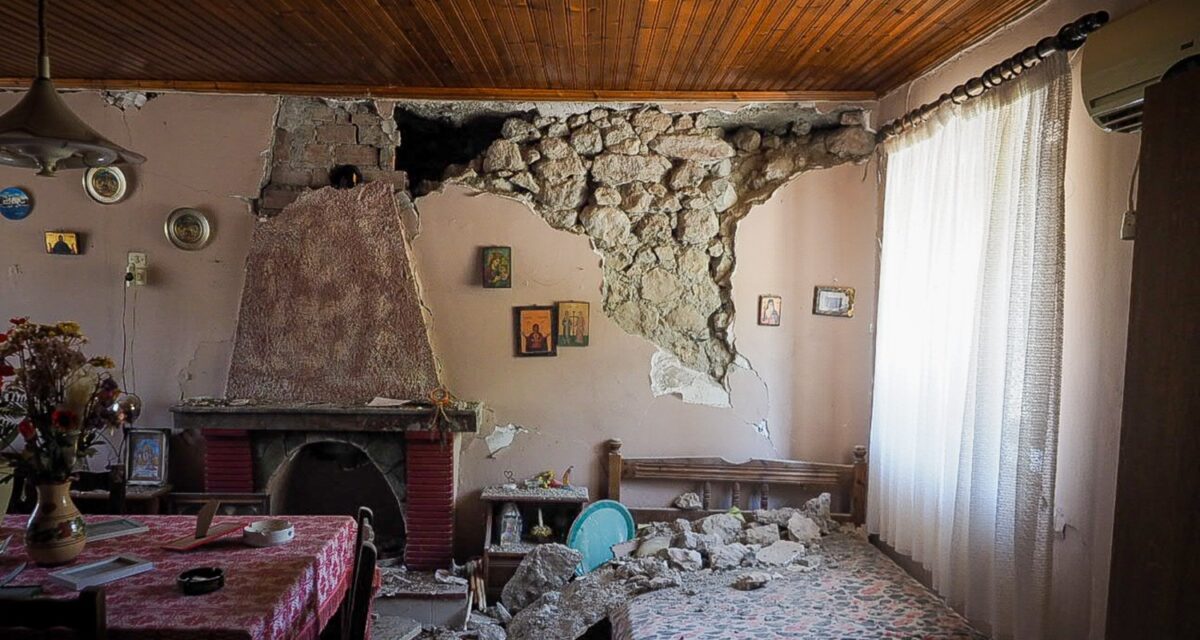 Το χωριό Δαφνούσα ον σεισμό στην Εύβοια (ΘΟΔΩΡΗΣ ΝΙΚΟΛΑΟΥ