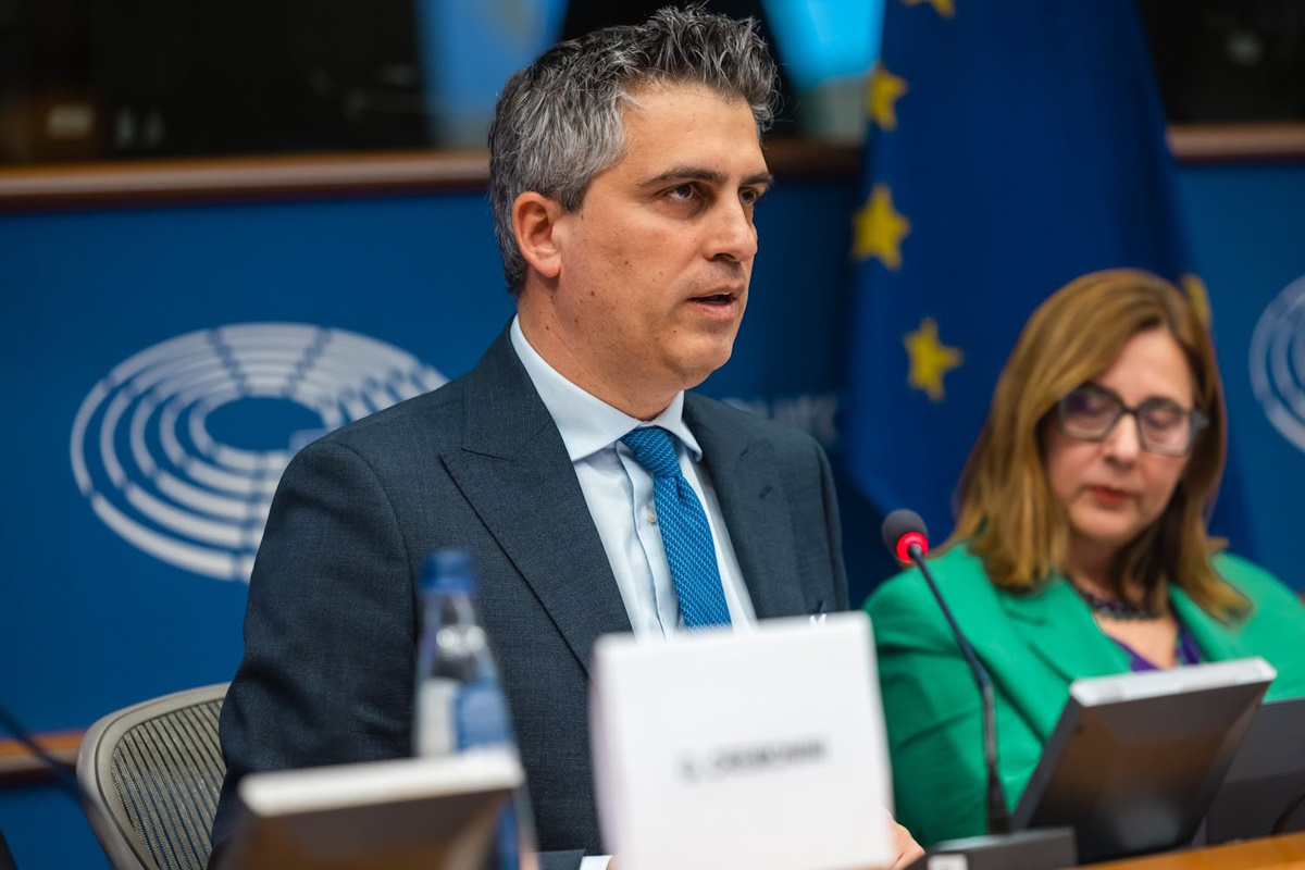 Ο υπουργός Υποδομών και Μεταφορών, Χρίστος Δήμας στην εκδήλωση στο Ευρωπαϊκό Κοινοβούλιο