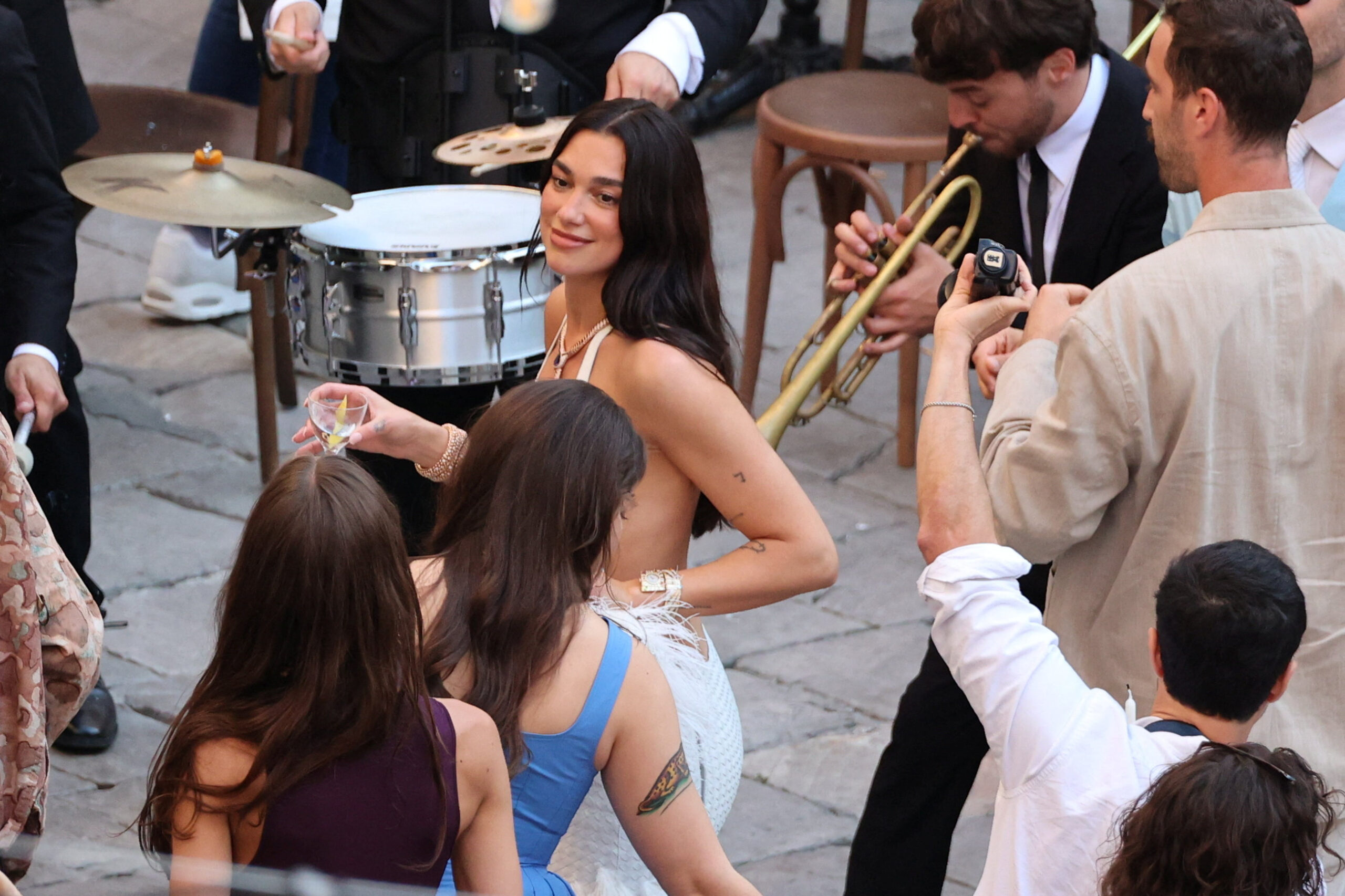 Singer Dua Lipa attends wedding festivities following her marriage to actor Callum Turner, in Palermo, Italy, June 5, 2026. REUTERS