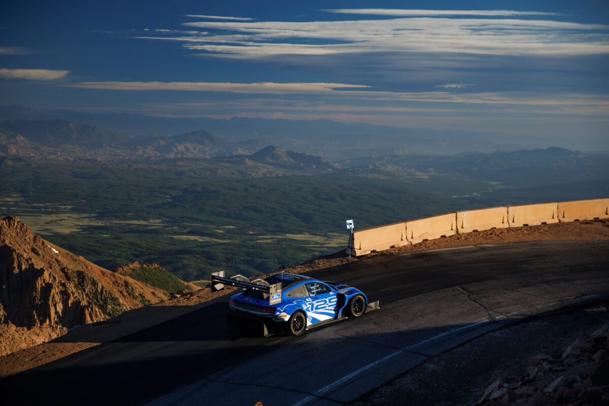 2026 Super Mustang Mach-E EV demonstrator at Pikes Peak