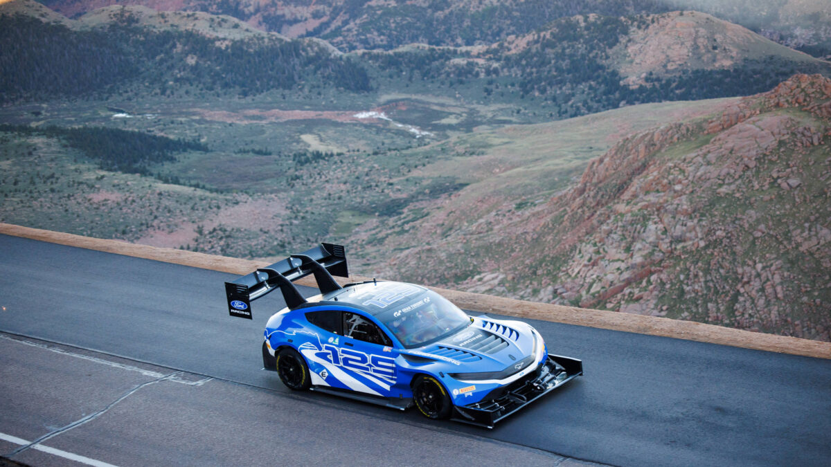 2026 Super Mustang Mach-E EV demonstrator at Pikes Peak