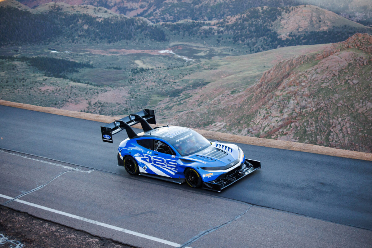 2026 Super Mustang Mach-E EV demonstrator at Pikes Peak