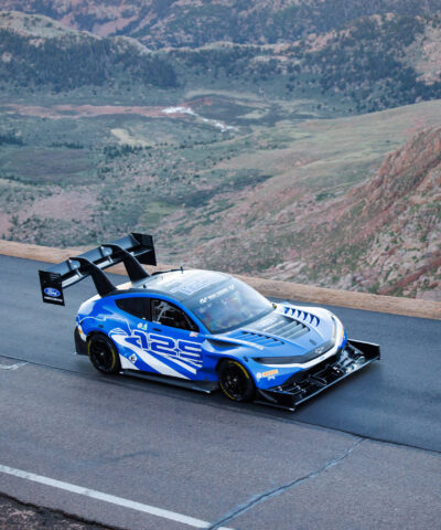2026 Super Mustang Mach-E EV demonstrator at Pikes Peak