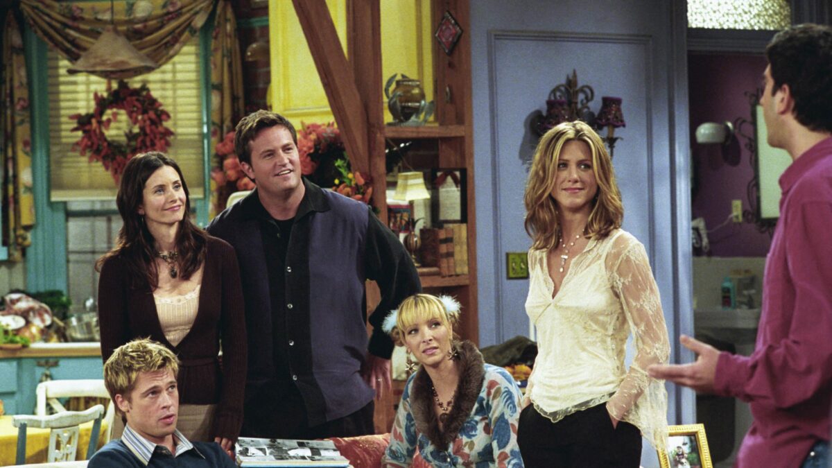 Σκηνή από το επεισόδιο των Friends όπου έκανε guesr ο Μπράντ Πιτ