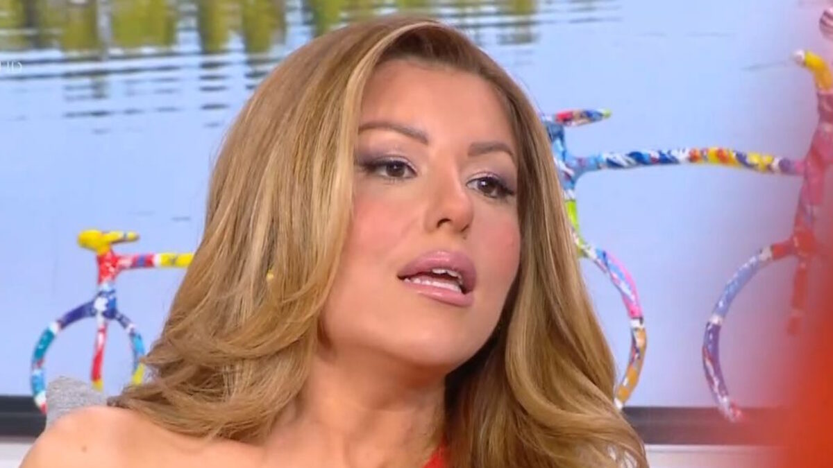 Η Αναστασία Γιάμαλη κατά τη διάρκεια της συνέντευξης