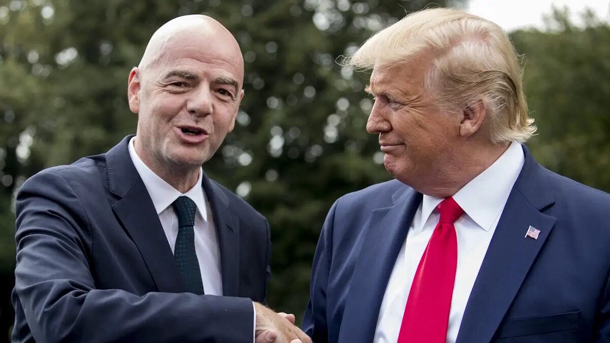 Ο πρόεδρος της FIFA, Gianni Infantino και ο Πρόεδρος των ΗΠΑ, Donald Trump
