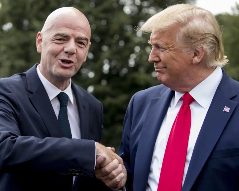 Ο πρόεδρος της FIFA, Gianni Infantino και ο Πρόεδρος των ΗΠΑ, Donald Trump