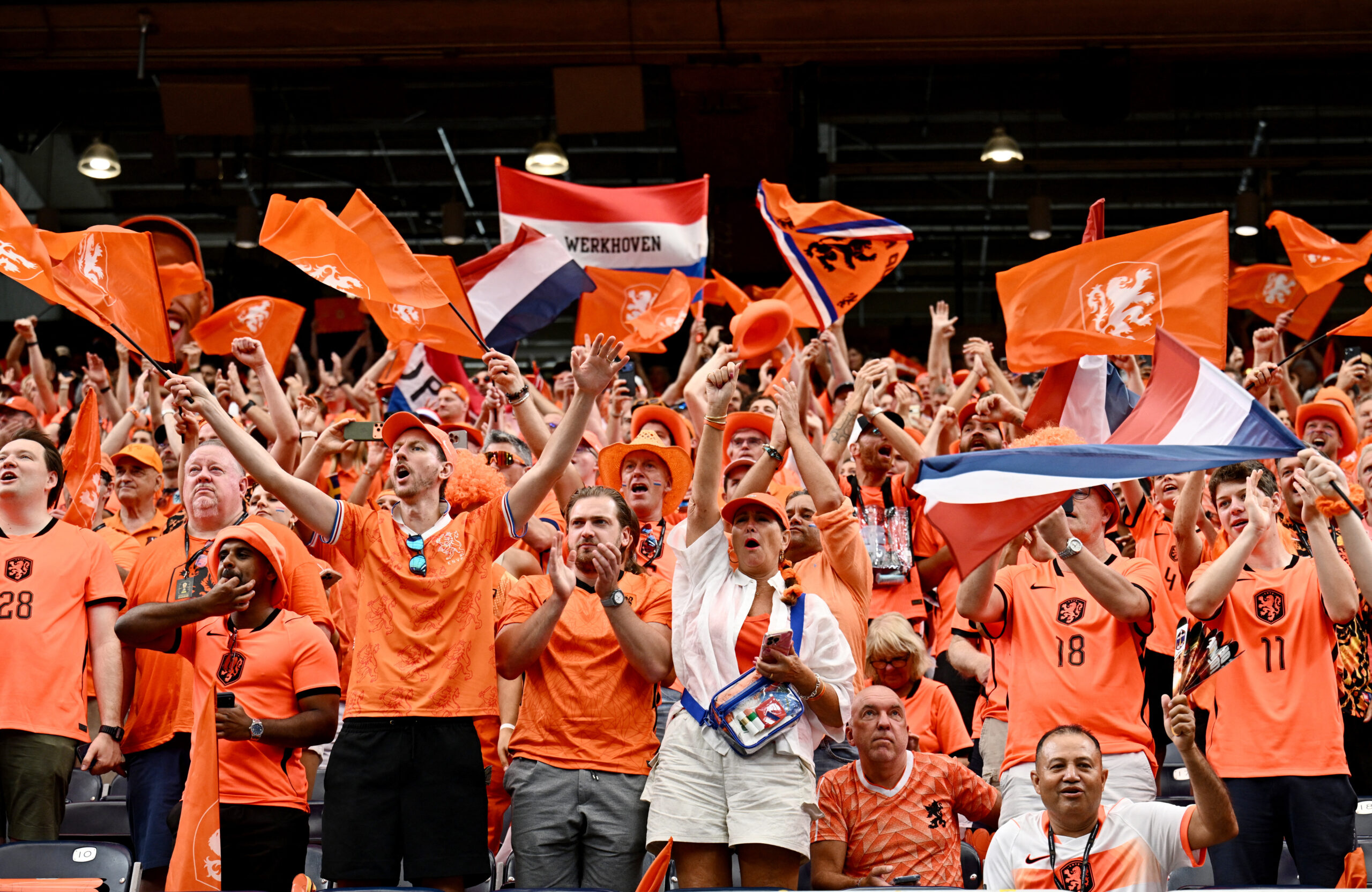 FIFA World Cup 2026 – Group F – Netherlands v Sweden Soccer Football - FIFA World Cup 2026 - Group F - Netherlands v Sweden - Houston Stadium, Houston, Texas, U.S. - June 20, 2026 Netherlands fans inside the stadium before the match REUTERS/Annegret Hilse