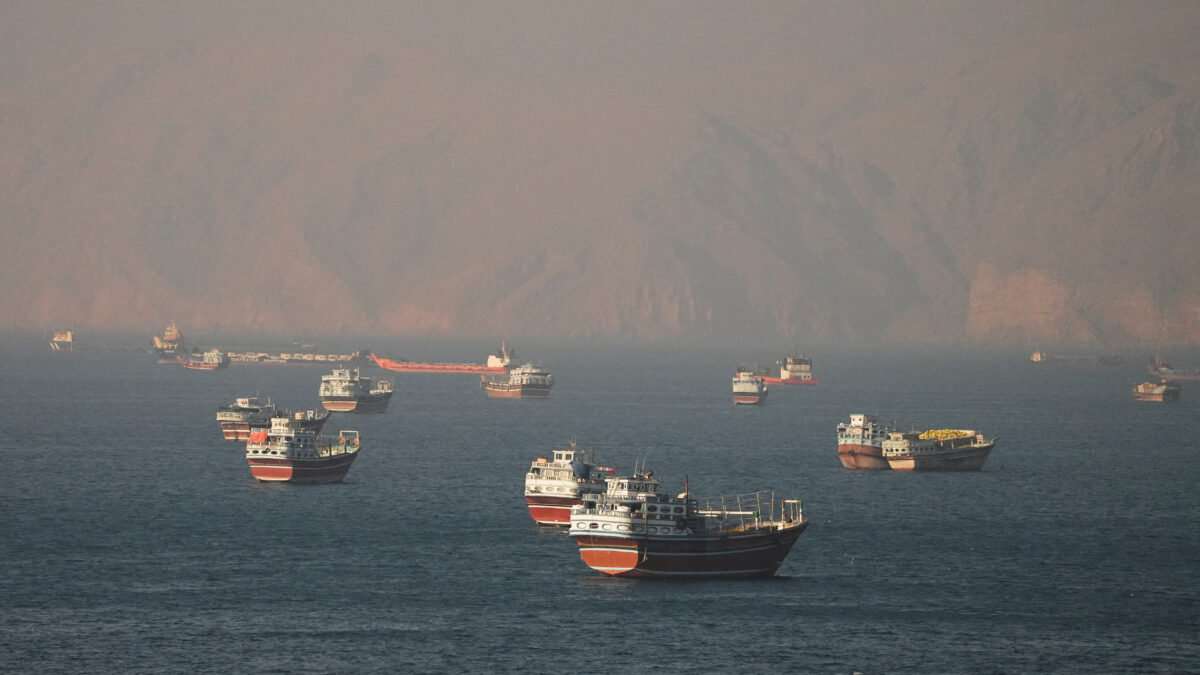 Vessels at the Strait of Hormuz, as seen from Musandam, Oman, June 15, 2026. REUTERS/Stringer TPX IMAGES OF THE DAY