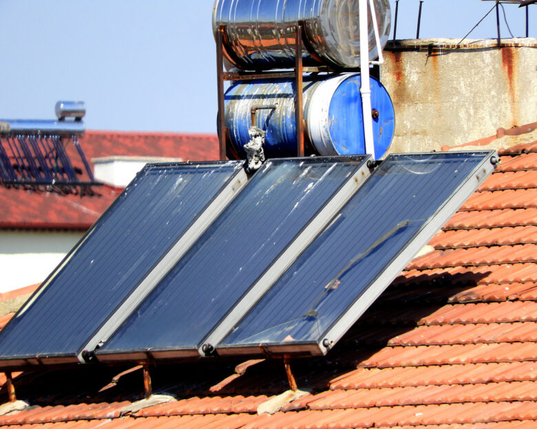 hot water with solar energy system, hot water systems on roofs