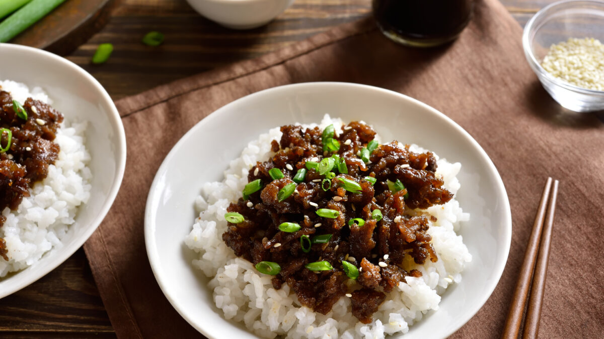 Korean beef and rice bowl