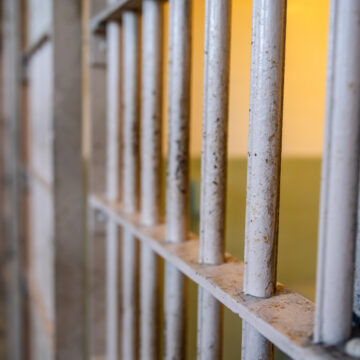 bars of a cell in the Prison of Alcatraz in San Francisco