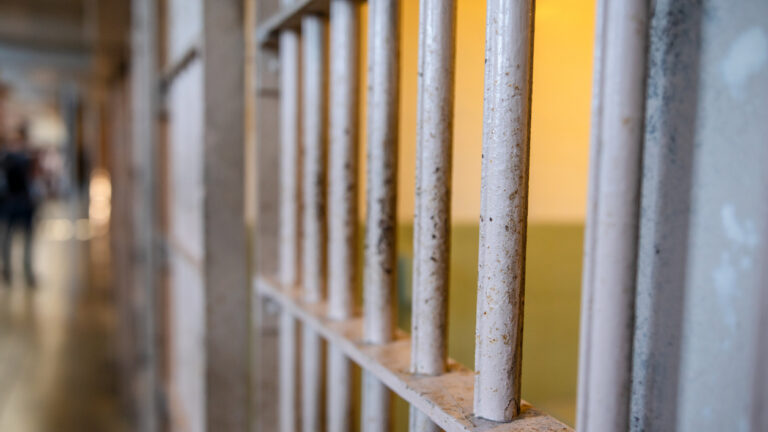bars of a cell in the Prison of Alcatraz in San Francisco