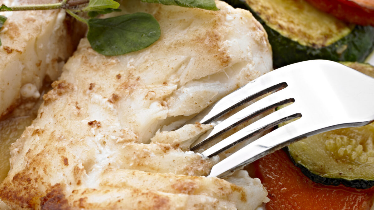 Pan-Fried Pacific Cod with butter.