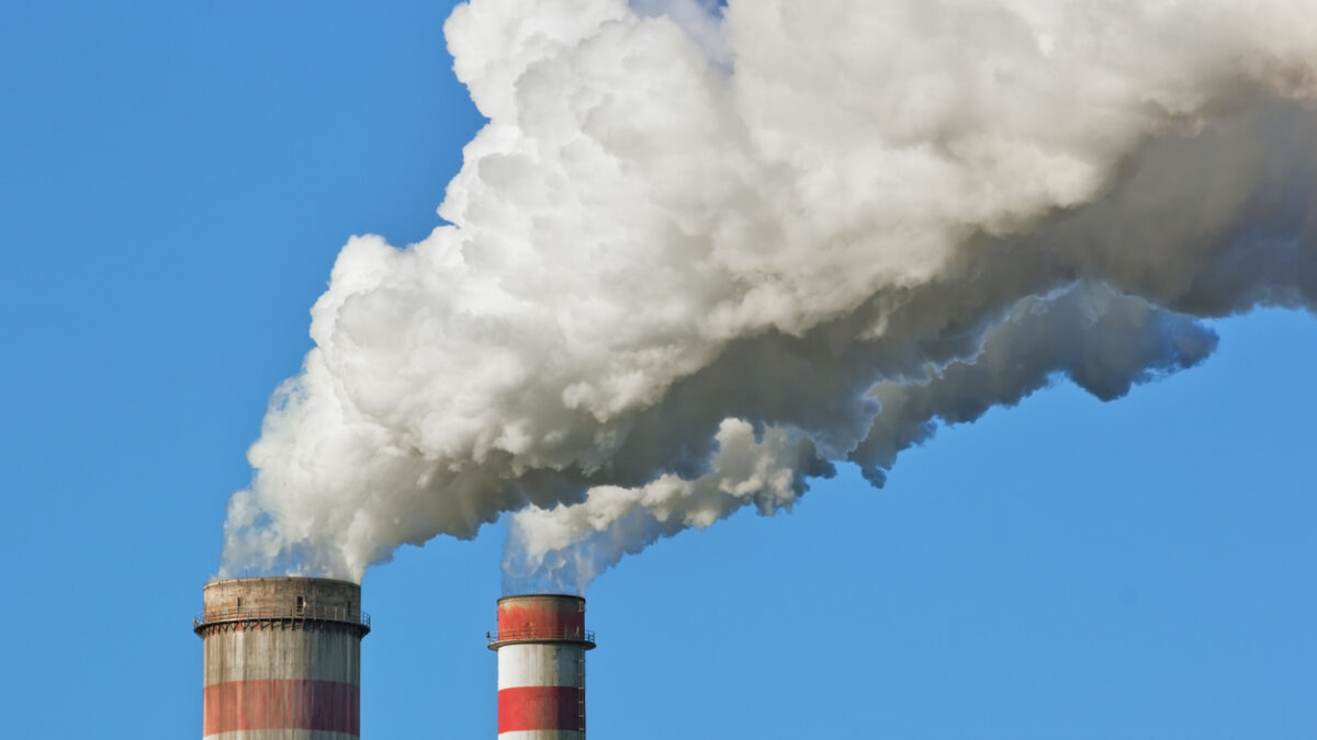 Smoke stack of coal power plant