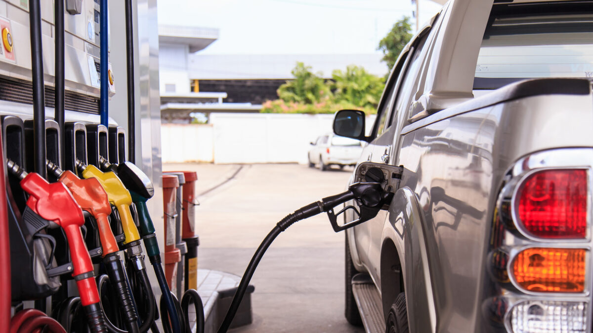 Close up car refuel