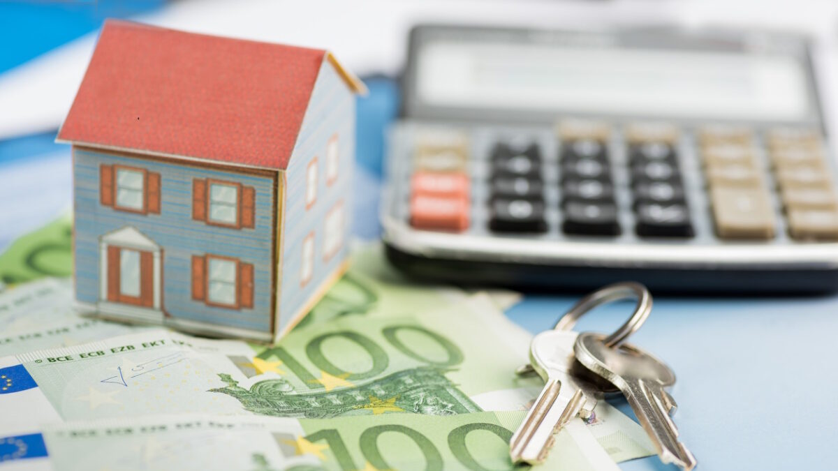 The concept of home ownership and Euro high quality and high resolution studio shoot