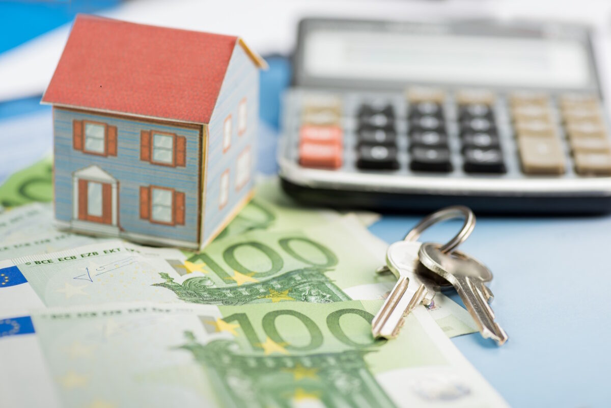The concept of home ownership and Euro high quality and high resolution studio shoot