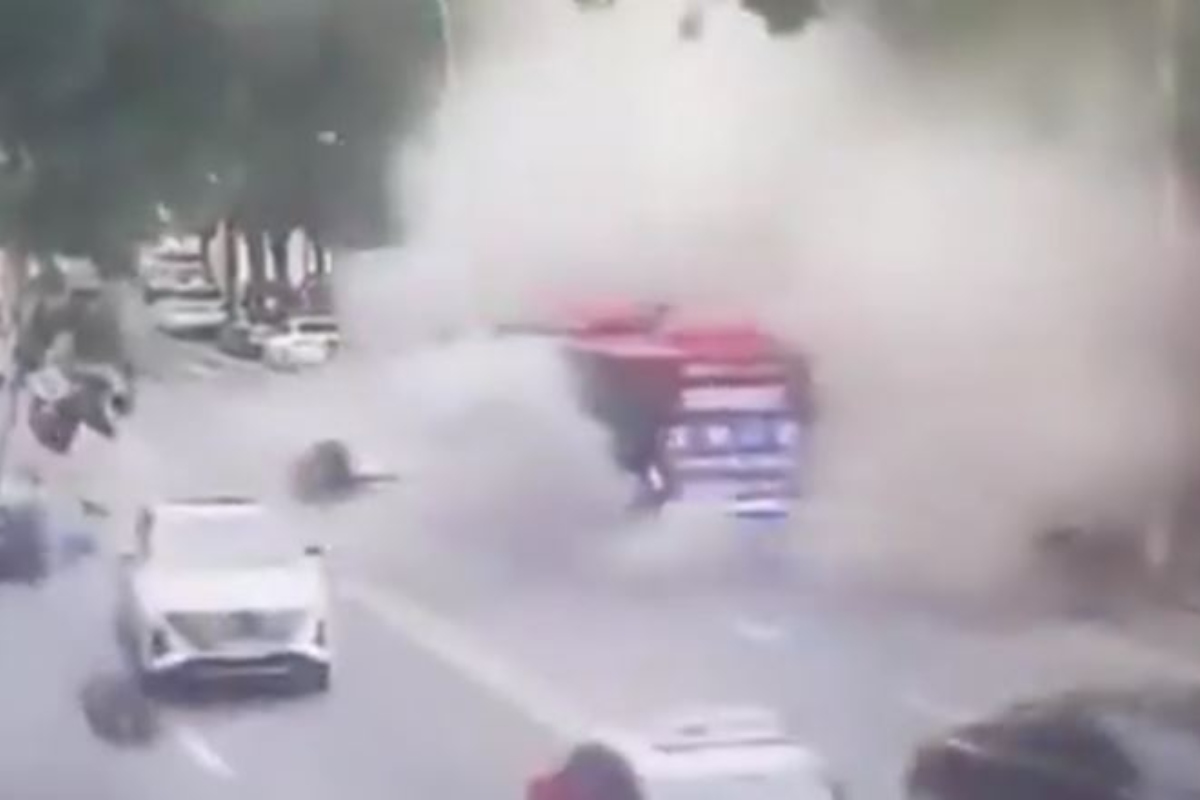 Η στιγμή της έκρηξης στην Κίνα