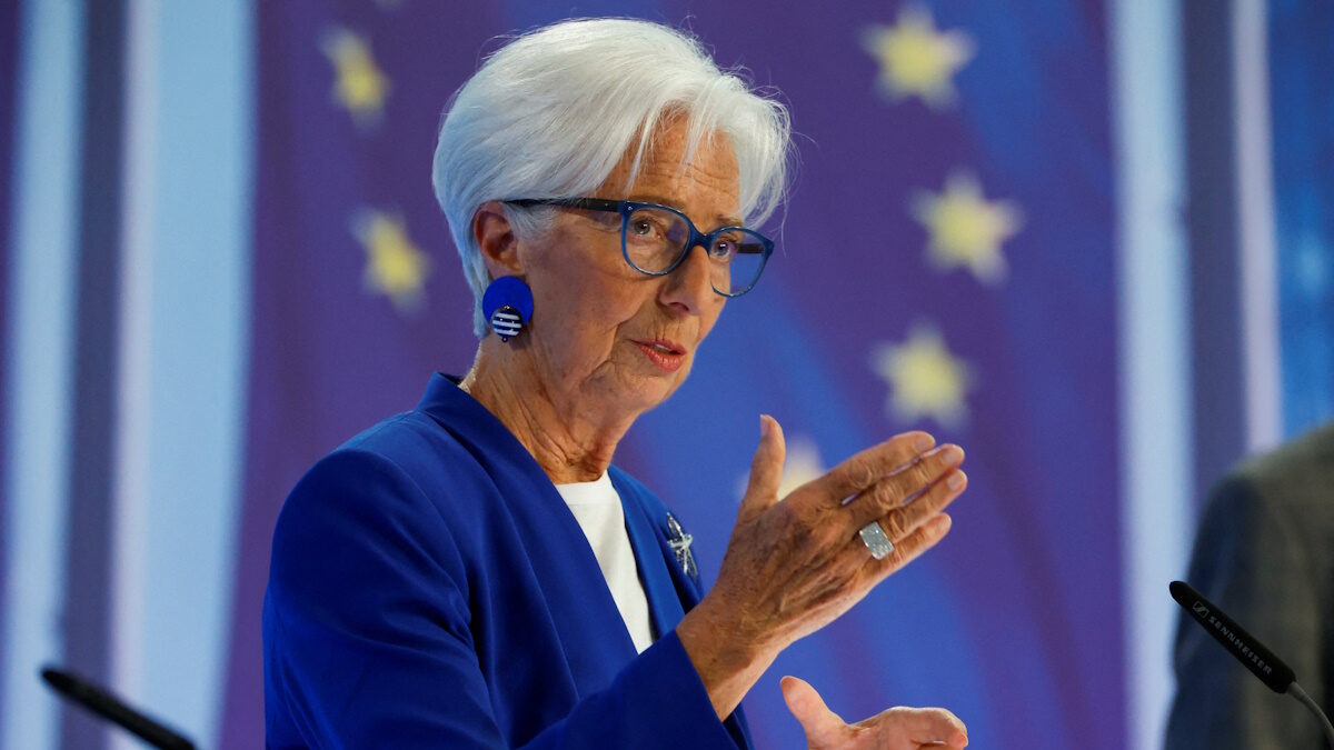 European Central Bank (ECB) President Christine Lagarde speaks to reporters following the Governing Council's meeting, in Frankfurt, Germany June 11, 2026