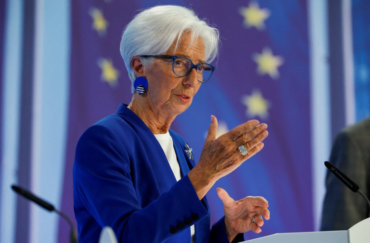 European Central Bank (ECB) President Christine Lagarde speaks to reporters following the Governing Council's meeting, in Frankfurt, Germany June 11, 2026