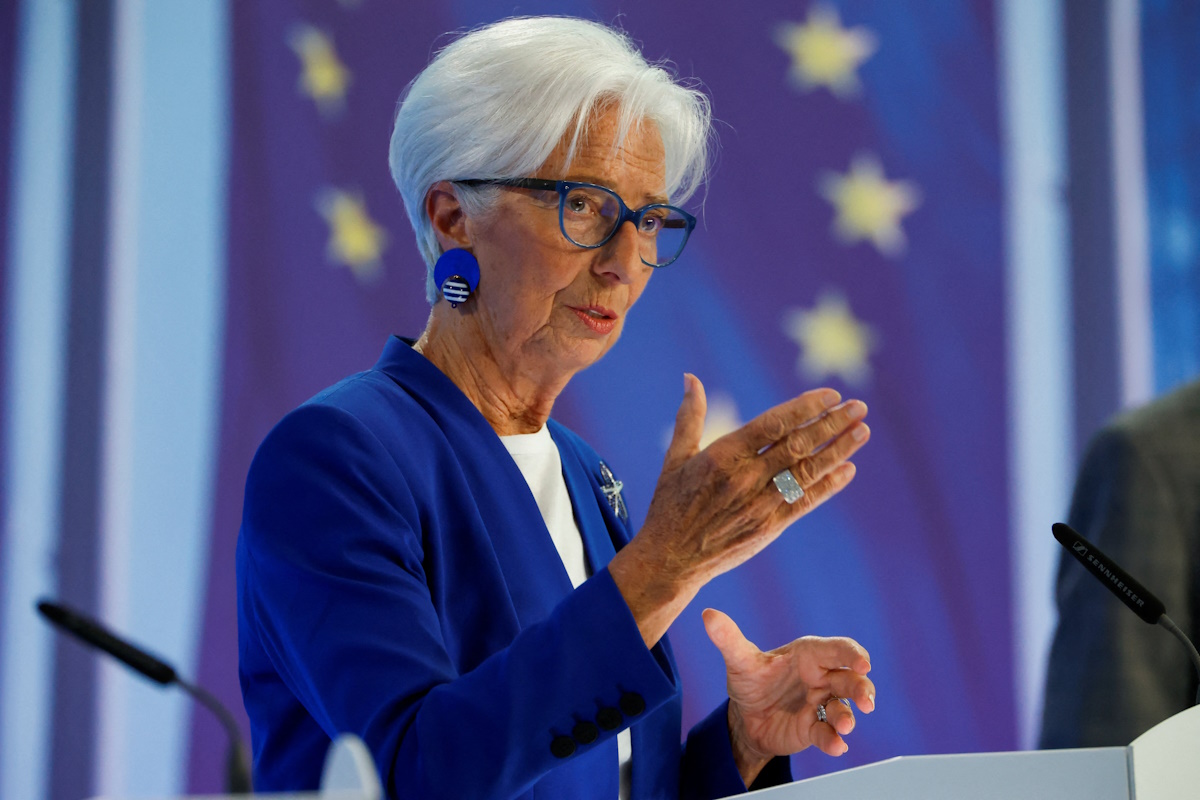 European Central Bank (ECB) President Christine Lagarde speaks to reporters following the Governing Council's meeting, in Frankfurt, Germany June 11, 2026