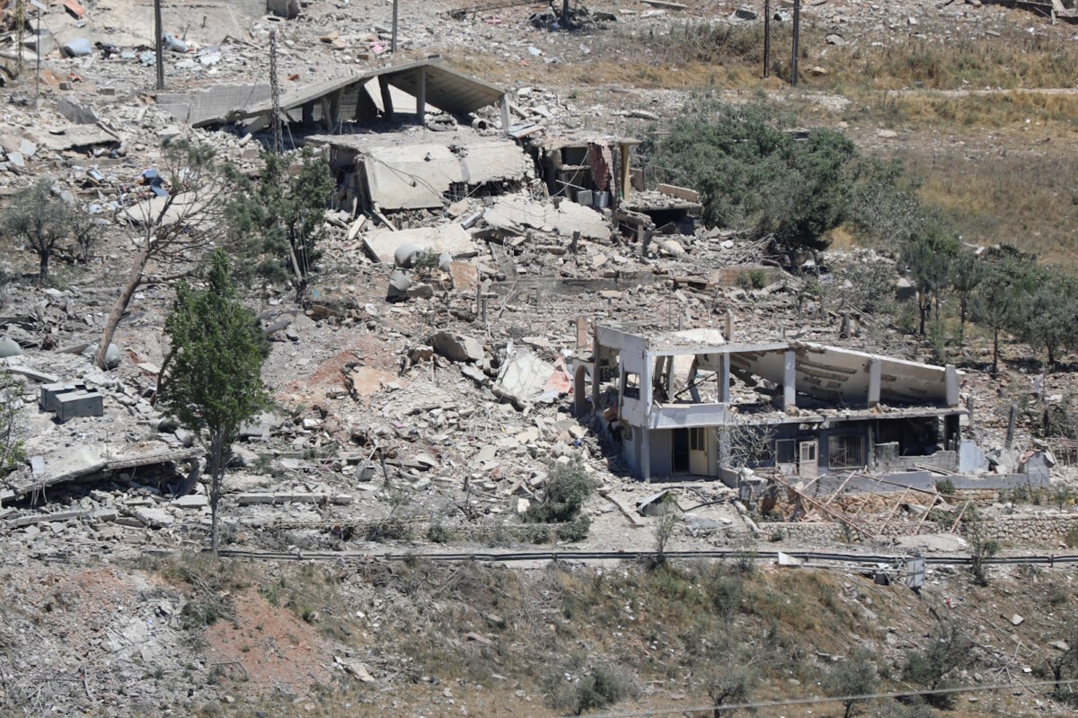 Κατεστραμμένα σπίτια στο νότιο Λίβανο από ισραηλινό βομβαρδισμό