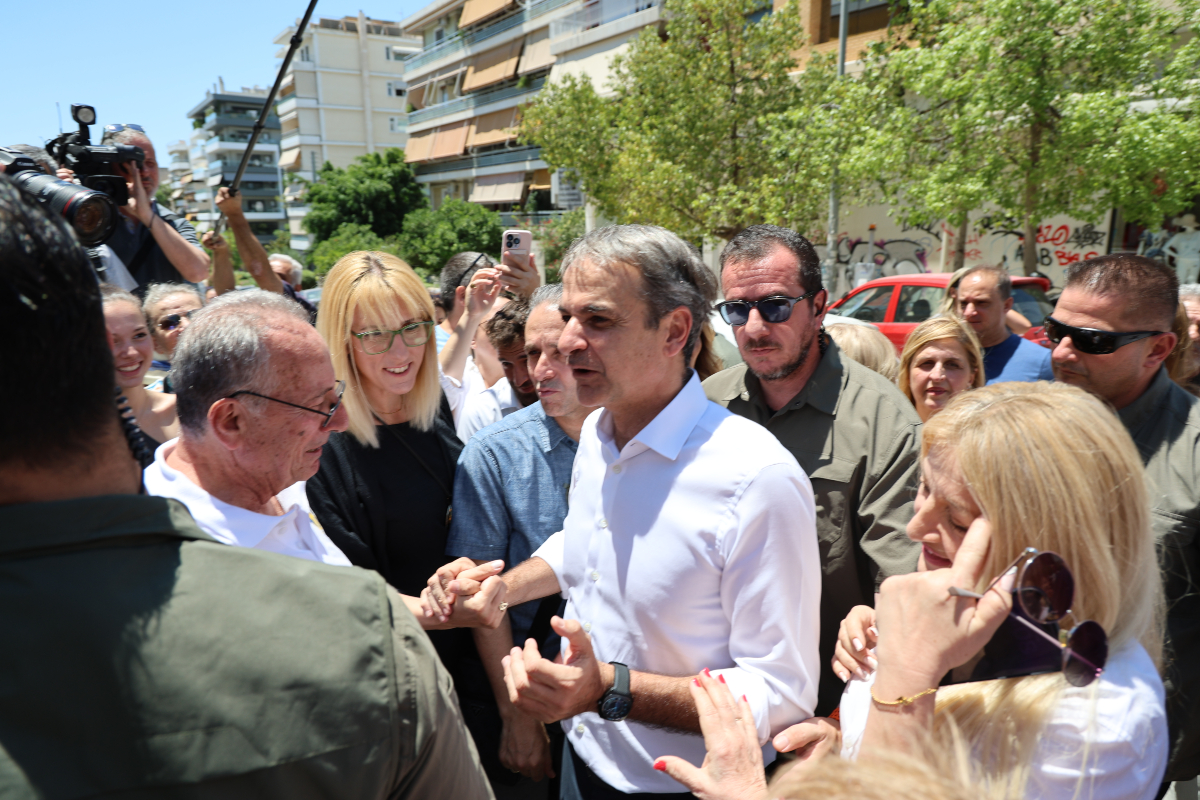 Κυριάκος Μητσοτάκης στη Νέα Σμύρνη