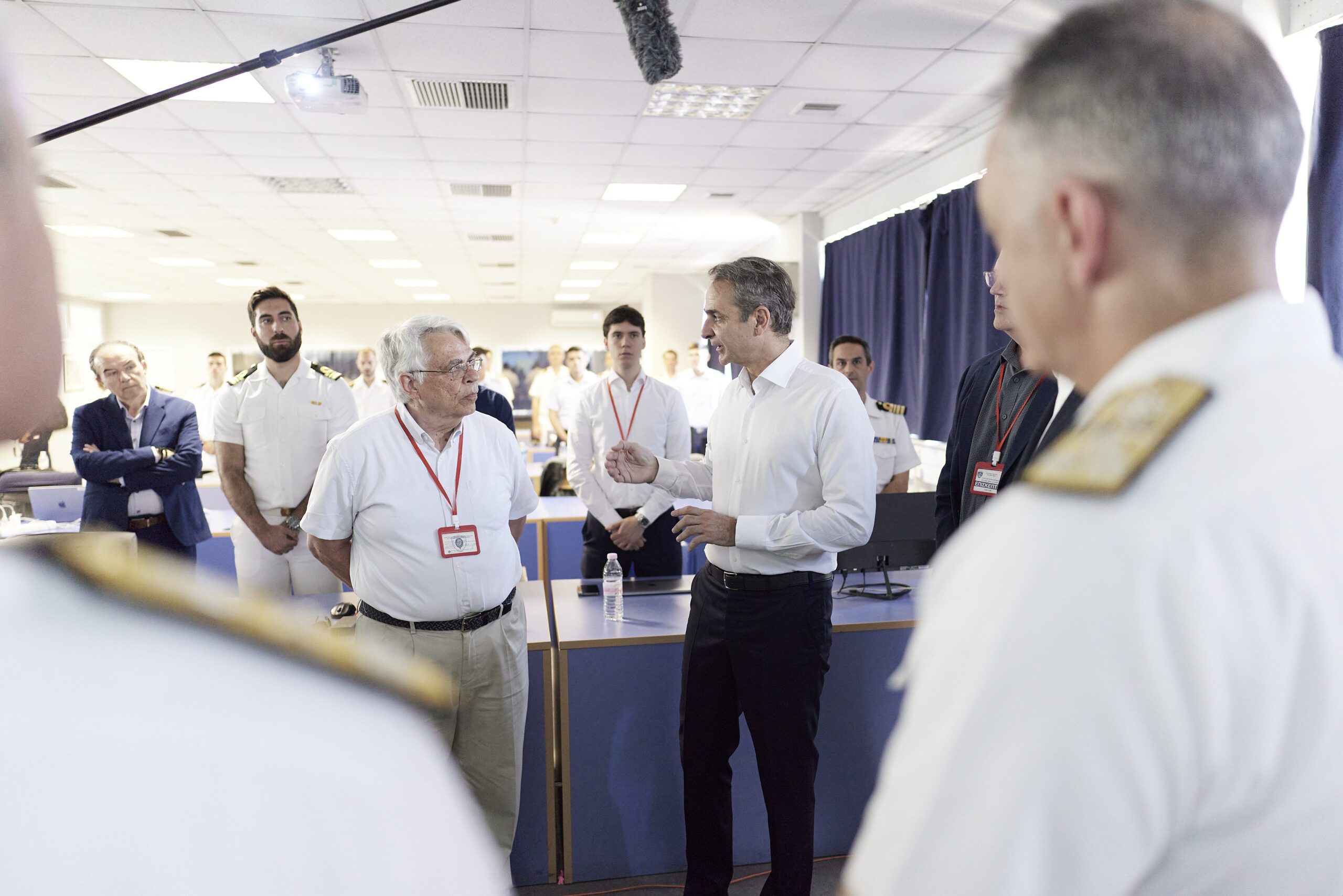 Ο Κυριάκος Μητσοτάκης στη Σχολή Ναυτικών Δοκίμων