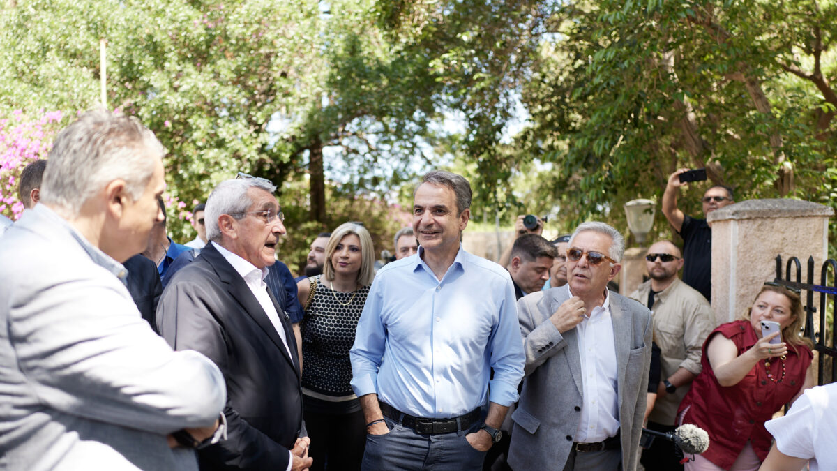 Ο Κυριάκος Μητσοτάκης στη Ρόδο