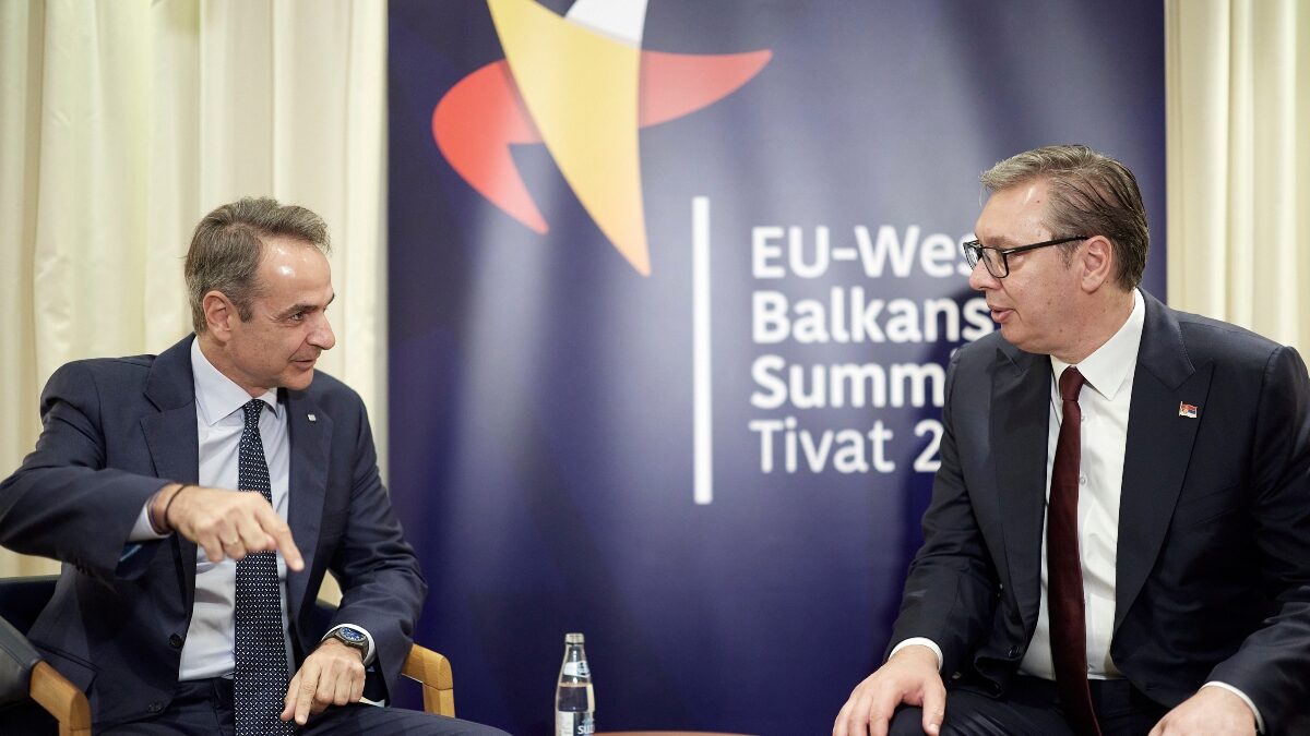 Κυριάκος Μητσοτάκης και Αλεξάνταρ Βούτσιτς